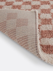 La Redoute Intérieurs Pastel Pink Eras Checkerboard Rug - Image 4 of 4
