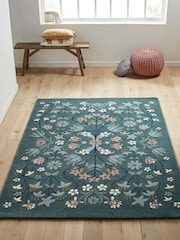 La Redoute Intérieurs Multicoloured Print Pilar Floral Wool Rug - Image 1 of 3