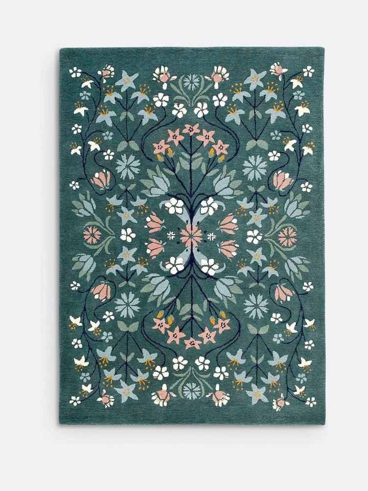 La Redoute Intérieurs Multicoloured Print Pilar Floral Wool Rug - Image 2 of 3 La Redoute Intérieurs Multicoloured Print Pilar Floral Wool Rug - Image 2 of 3