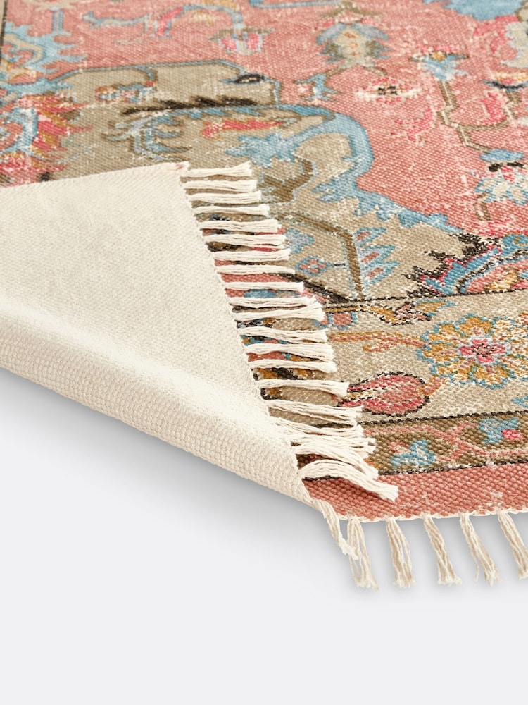 La Redoute Intérieurs Multicolour Lexy Vintage Style Cotton Rug - Image 4 of 4 La Redoute Intérieurs Multicolour Lexy Vintage Style Cotton Rug - Image 4 of 4