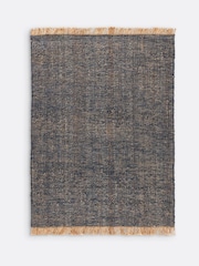 La Redoute Intérieurs Midnight Blue Babak Jute Rug - Image 2 of 4