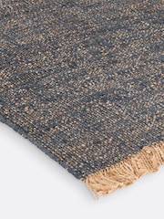 La Redoute Intérieurs Midnight Blue Babak Jute Rug - Image 3 of 4