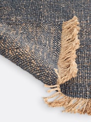La Redoute Intérieurs Midnight Blue Babak Jute Rug - Image 4 of 4