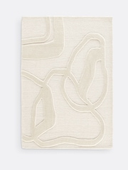 La Redoute Intérieurs Ecru Caila Abstract Wool Rug - Image 2 of 4
