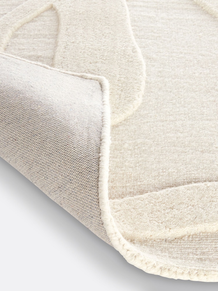 La Redoute Intérieurs Ecru Caila Abstract Wool Rug - Image 4 of 4