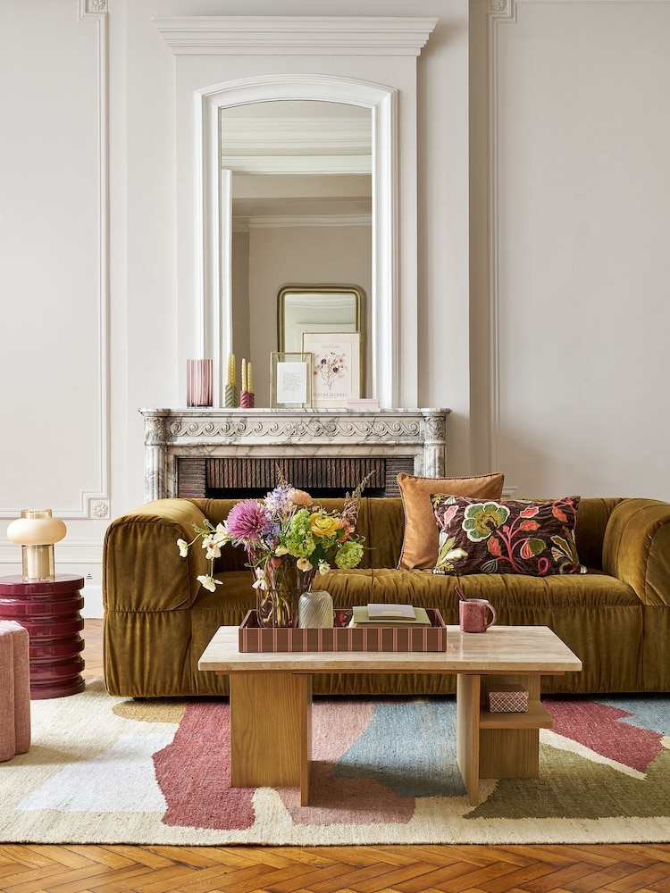 La Redoute Intérieurs Natural Pink Quilo Vintage Pattern Rug in Jute - Image 1 of 5 La Redoute Intérieurs Natural Pink Quilo Vintage Pattern Rug in Jute - Image 1 of 5