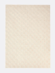 La Redoute Intérieurs Ecru Bilmo Tone-On-Tone Checkerboard Rug - Image 2 of 5