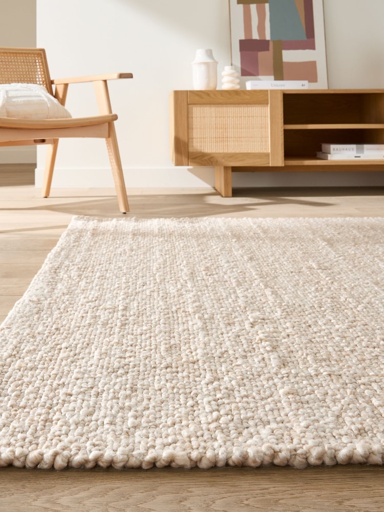 La Redoute Intérieurs Sand Hamea Rug with Knitted Effect - Image 1 of 6 La Redoute Intérieurs Sand Hamea Rug with Knitted Effect - Image 1 of 6