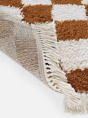 La Redoute Intérieurs Tan Danito Checkerboard Rug - Image 4 of 4