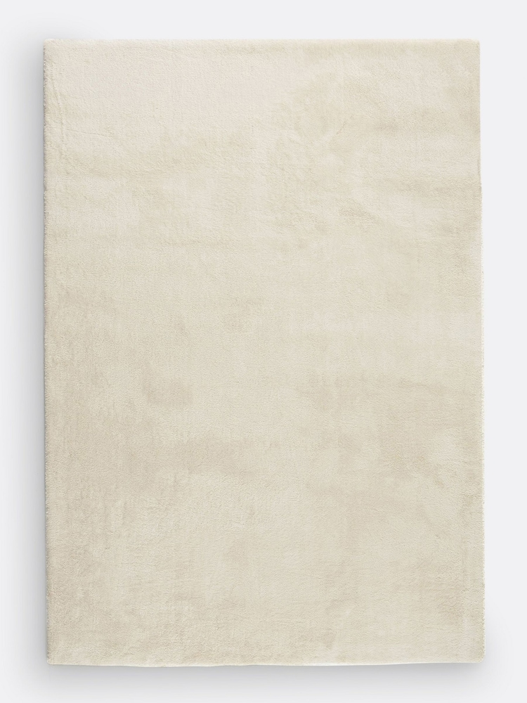 La Redoute Intérieurs White Cirillo Soft Microfibre Rug - Image 1 of 2