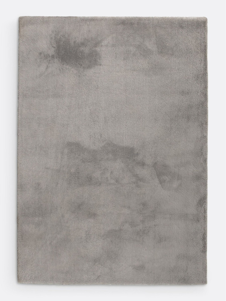 La Redoute Intérieurs Light Grey Cirillo Soft Microfibre Rug - Image 2 of 3
