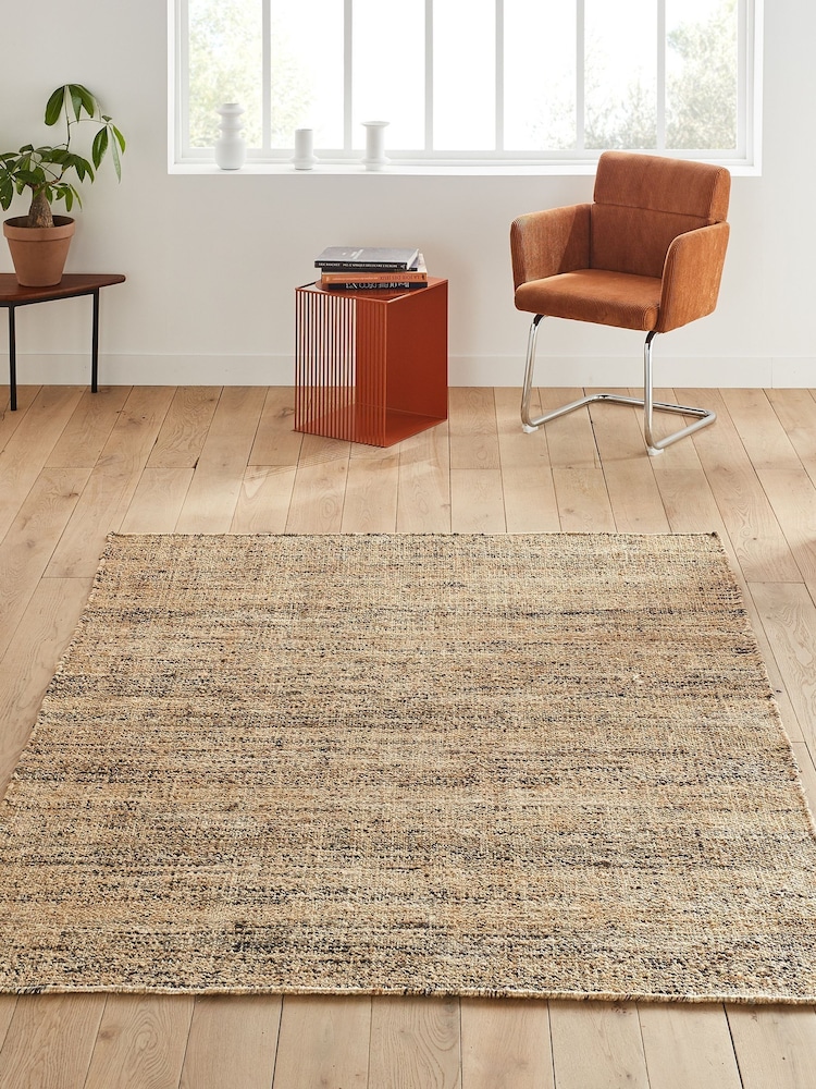 La Redoute Intérieurs Ecru Black Saya Jute Rug - Image 1 of 4