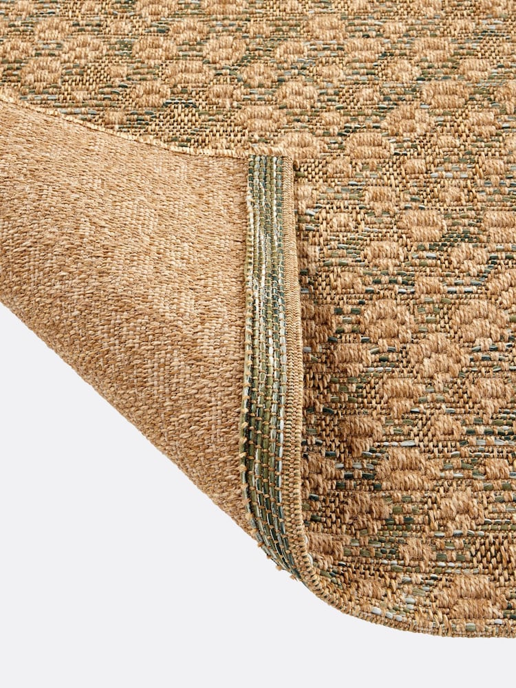 La Redoute Intérieurs Natural/Green Milas Jute-Effect Indoor/Outdoor Rug - Image 5 of 5