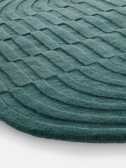 La Redoute Intérieurs Green Malko Oval Wool Rug - Image 3 of 3