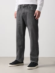 Washed Grey Straight Fit Vintage Jeans - Image 3 of 6