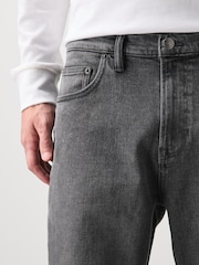 Washed Grey Straight Fit Vintage Jeans - Image 5 of 6