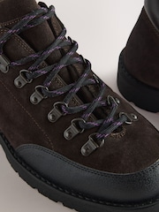 Brown Suede Low Hiker Boots - Image 4 of 6