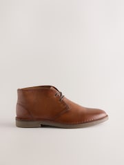 Tan Brown Leather Desert Boots - Image 4 of 7