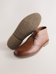 Tan Brown Leather Desert Boots - Image 5 of 7