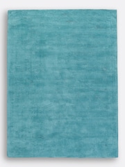 La Redoute Intérieurs Teal Renzo Tufted Cotton Rug - Image 2 of 4