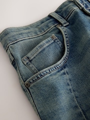 Light Blue Twisted Straight Fit Authentic Stretch Denim Jeans - Image 9 of 10
