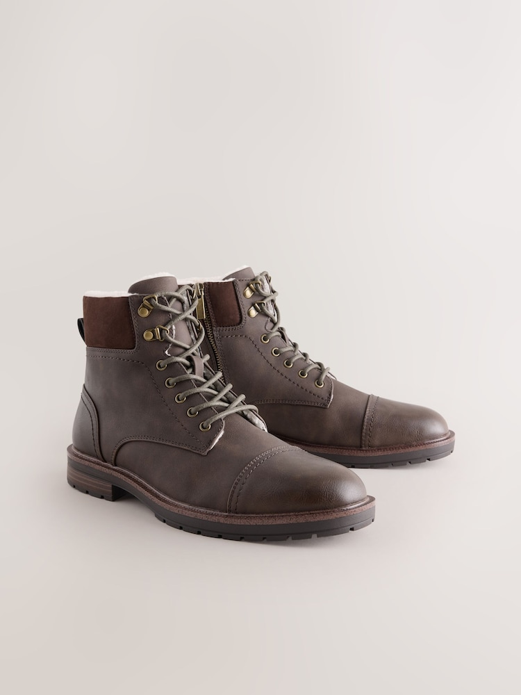 Brown Toecap Boots - Image 1 of 5 Brown Toecap Boots - Image 1 of 5