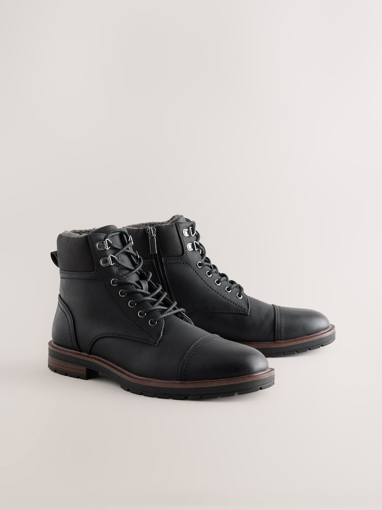 Black Toecap Boots - Image 1 of 7 Black Toecap Boots - Image 1 of 7
