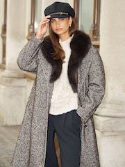 Lipsy Black Mlitary Baker Cap - Image 2 of 6