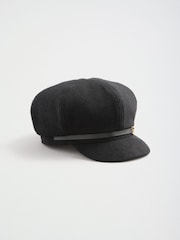 Lipsy Black Mlitary Baker Cap - Image 4 of 6