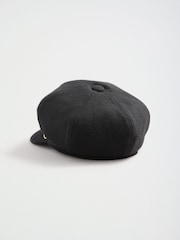 Lipsy Black Mlitary Baker Cap - Image 6 of 6
