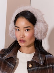 Cream - Lipsy Cosy Faux Fur Ear Muffs - Imaginea 1 din 3