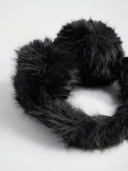 Lipsy Black Cosy Faux Fur Ear Muffs - Image 3 of 3