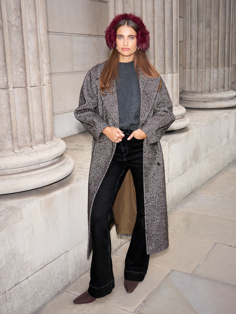 Lipsy Burgundy Red Cosy Faux Fur Ear Muffs - Image 3 of 3