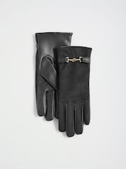 Lipsy Short Faux Leather and Suedette Gloves - 6的图像6｝