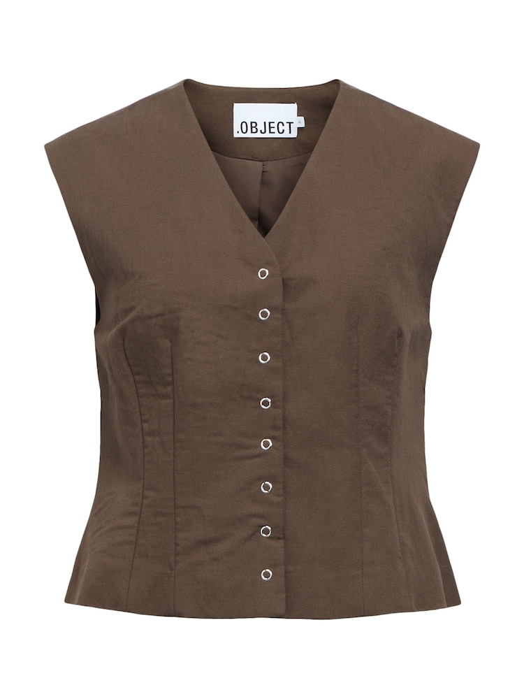 OBJECT Brown Tailored Waistcoat - Image 6 of 6