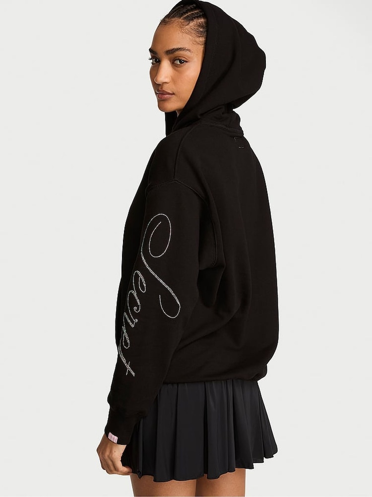 Victoria's Secret Black Fleece Hoodie - Image 2 of 2