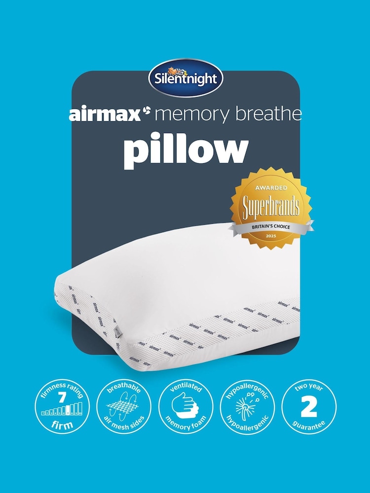 Silentnight Airmax Breathable Memory Foam White Pillow - Image 9 of 9