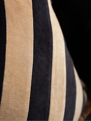 Rockett St George Brown Stripe Fringe cushion - Image 2 of 6