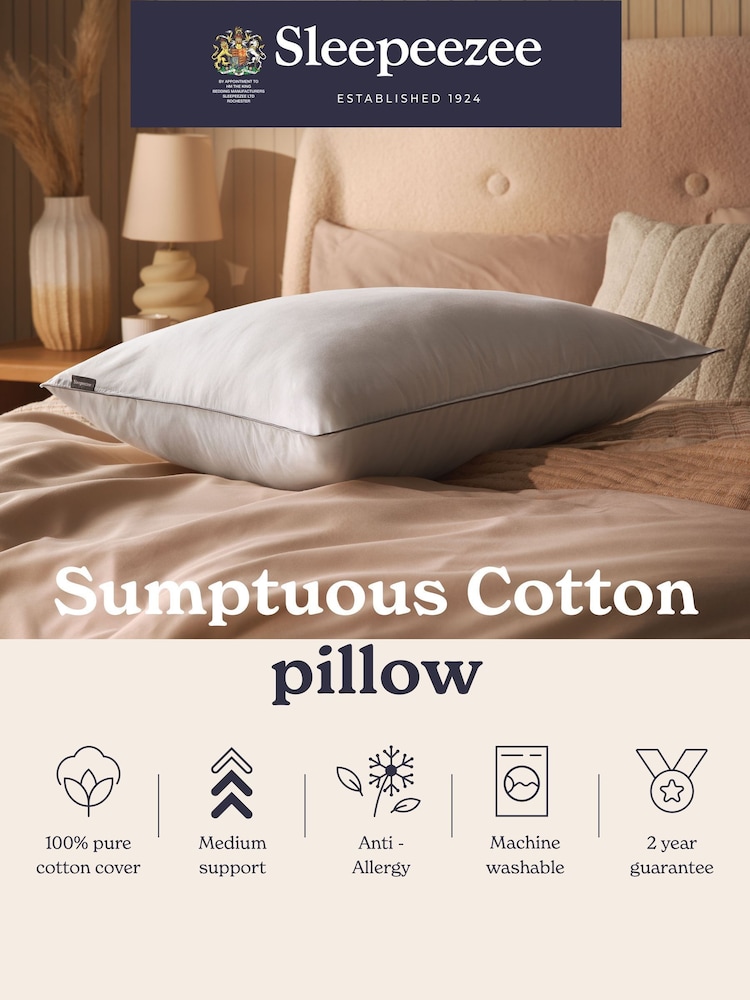 Sleepeezee Sumptous Cotton Pillow - Image 9 of 9