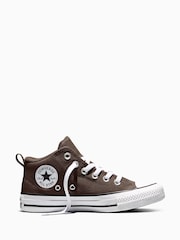 Converse Brown Chuck Taylors Starmalden Street Mid Top Trainers - Image 1 of 7
