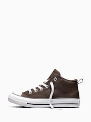 Converse Brown Chuck Taylors Starmalden Street Mid Top Trainers - Image 2 of 7