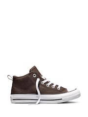 Converse Brown Chuck Taylors Starmalden Street Mid Top Trainers - Image 3 of 7