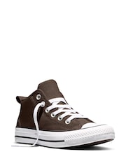 Converse Brown Chuck Taylors Starmalden Street Mid Top Trainers - Image 5 of 7