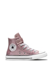 Converse Pink Chuck Taylor Glitter and Sequins High Trainers - Image 1 of 7