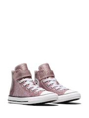 Converse Pink Chuck Taylor Glitter and Sequins High Trainers - Image 3 of 7