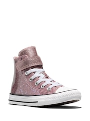 Converse Pink Chuck Taylor Glitter and Sequins High Trainers - Image 6 of 7