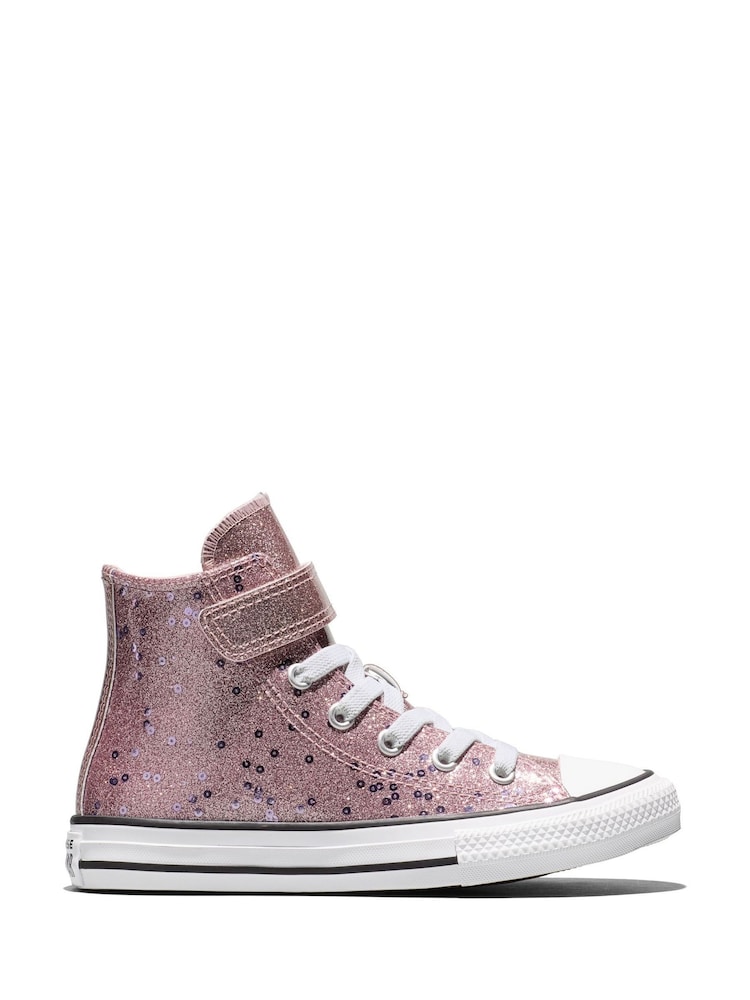 Converse Pink Chuck Taylor Glitter and Sequins High Trainers - Image 7 of 7 Converse Pink Chuck Taylor Glitter and Sequins High Trainers - Image 7 of 7