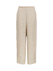OBJECT Natural Stripe Wide Leg Trousers - Image 1 of 1