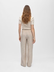 OBJECT Natural Stripe Wide Leg Trousers - Image 2 of 4