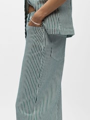 OBJECT White Pin Stripe Wide Leg Jeans - Image 4 of 6